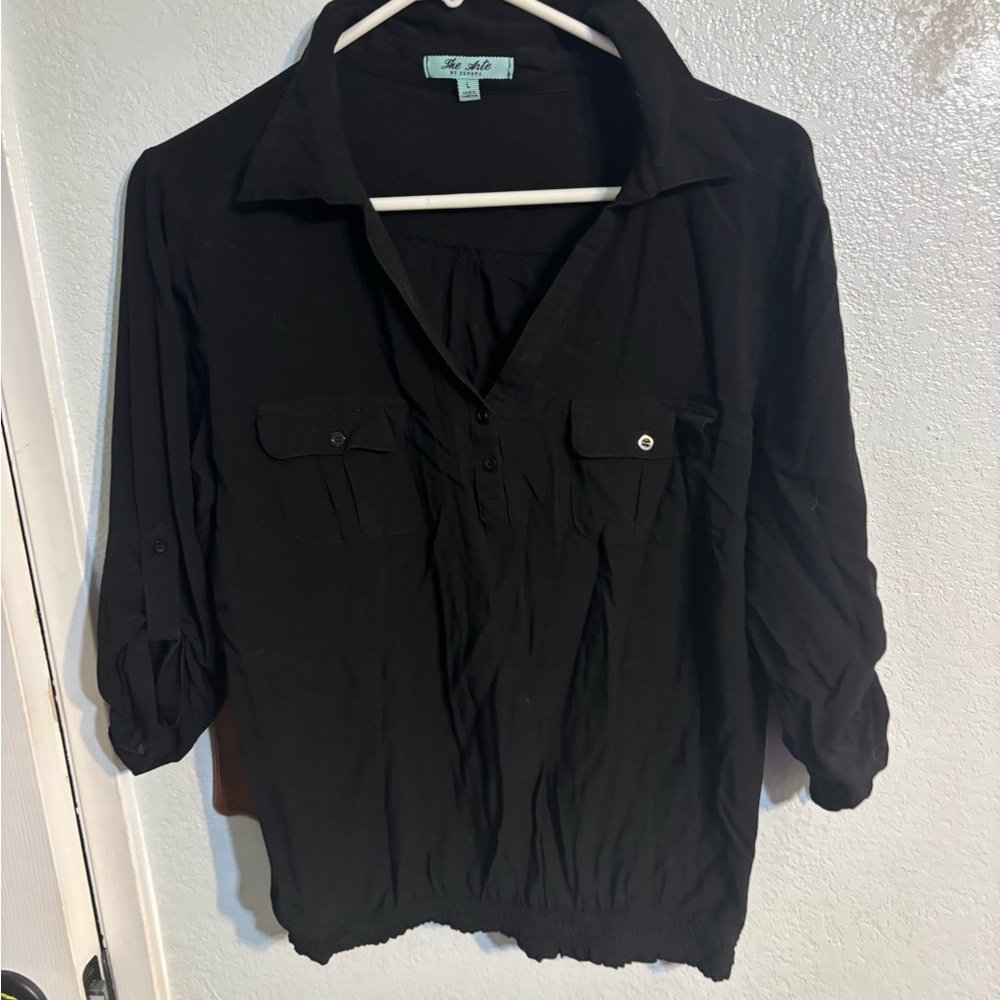 Zena Elegant Black Blouse